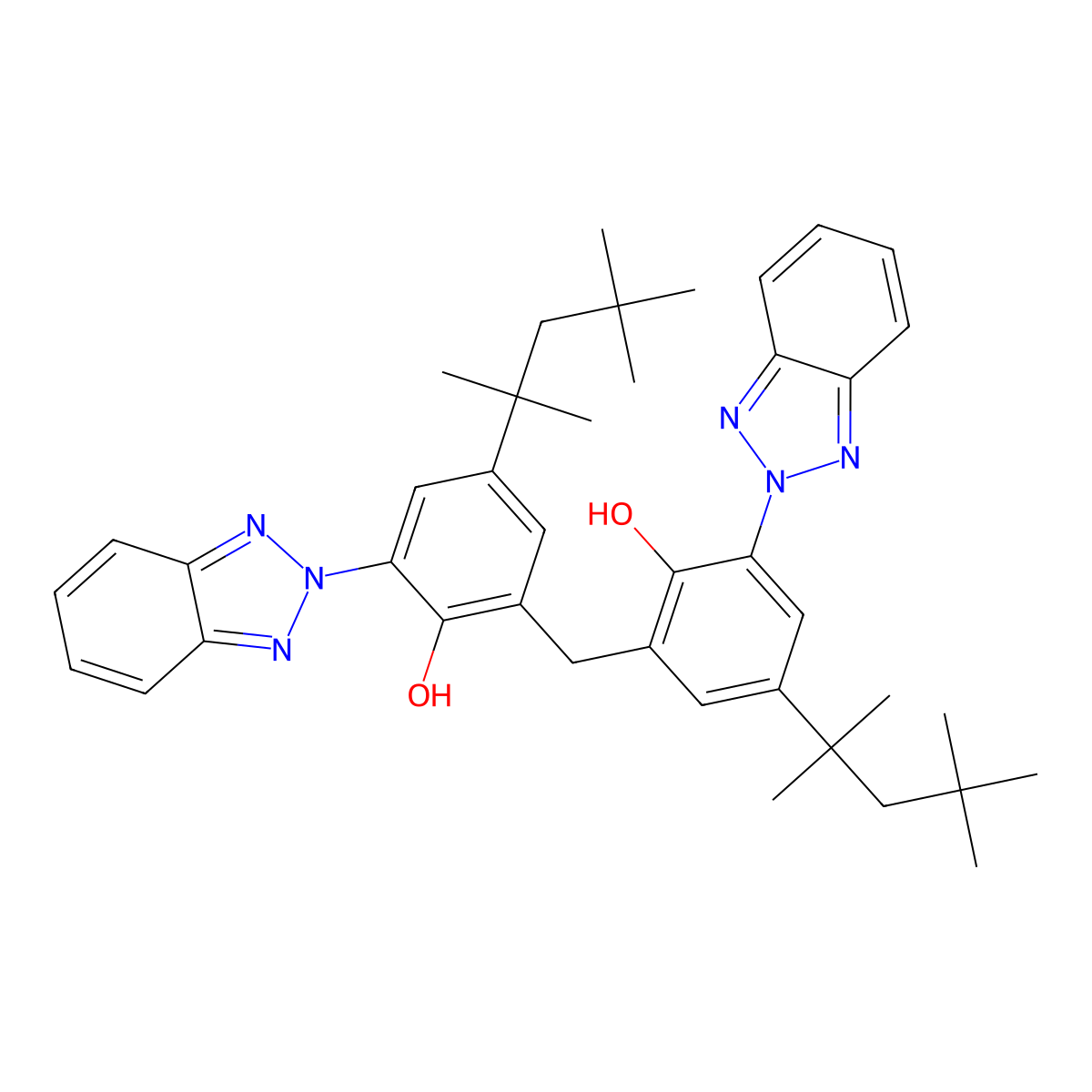 Bisoctrizole molecular structure, CAS 103597-45-1