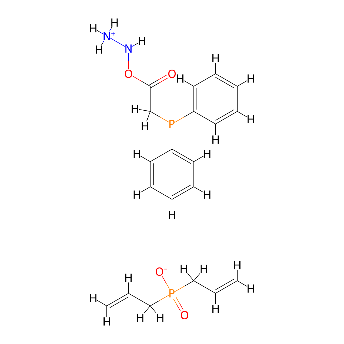 Acetic acid, (diphenylphosphinyl)-, hydrazide, mono(di-2-propenylphosphinate) molecular structure, CAS 103597-89-3