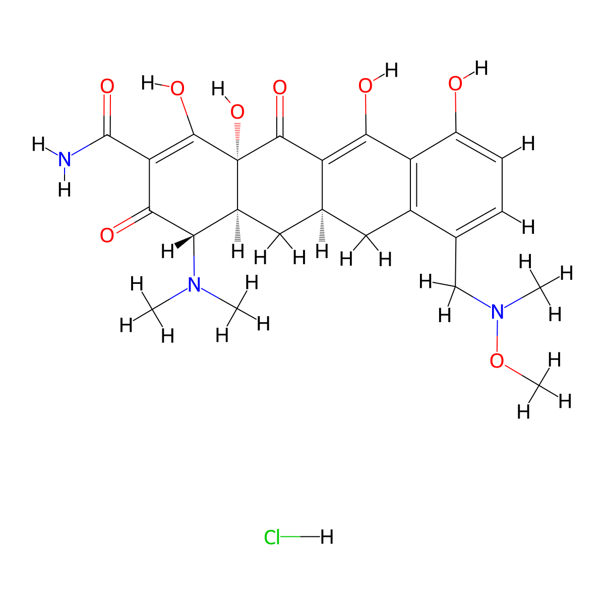 Sarecycline Hydrochloride molecular structure, CAS 1035979-44-2