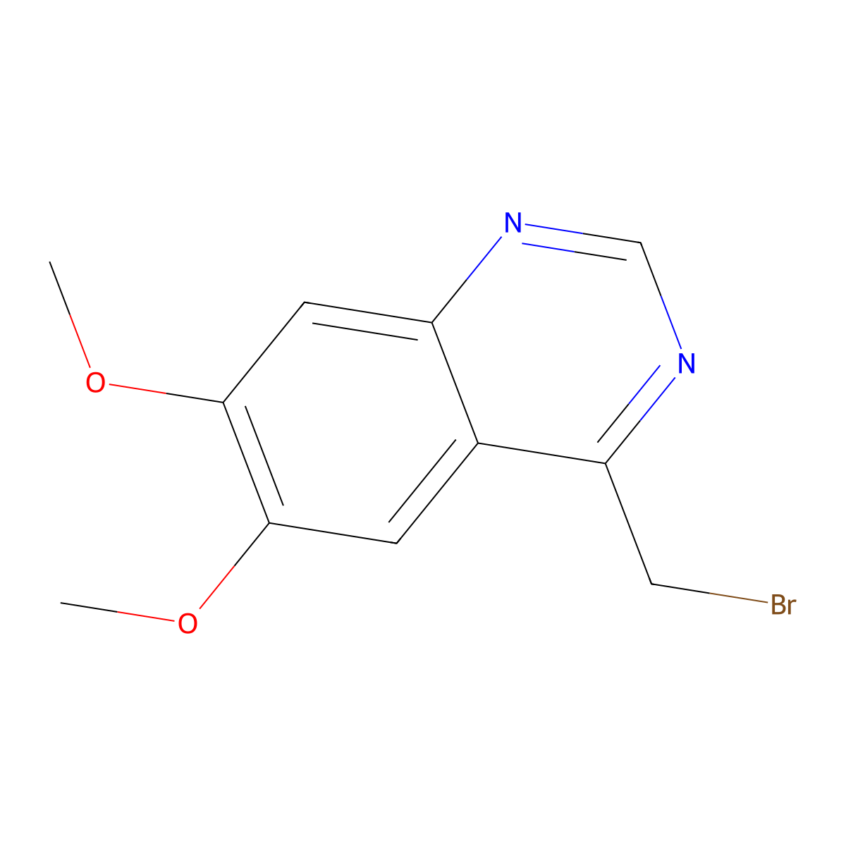 4-(Bromomethyl)-6,7-dimethoxyquinazoline molecular structure, CAS 1035994-36-5