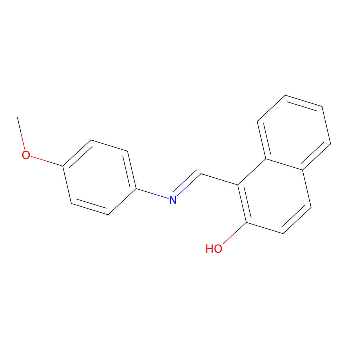 1-(4-Methoxyphenyliminomethyl)-2-naphthol molecular structure, CAS 1036-14-2