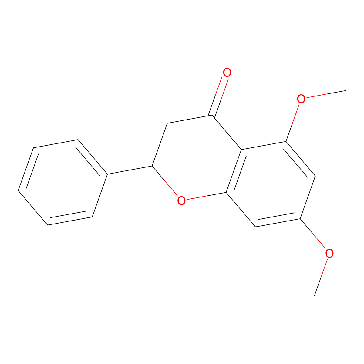 5,7-Dimethoxyflavanone molecular structure, CAS 1036-72-2