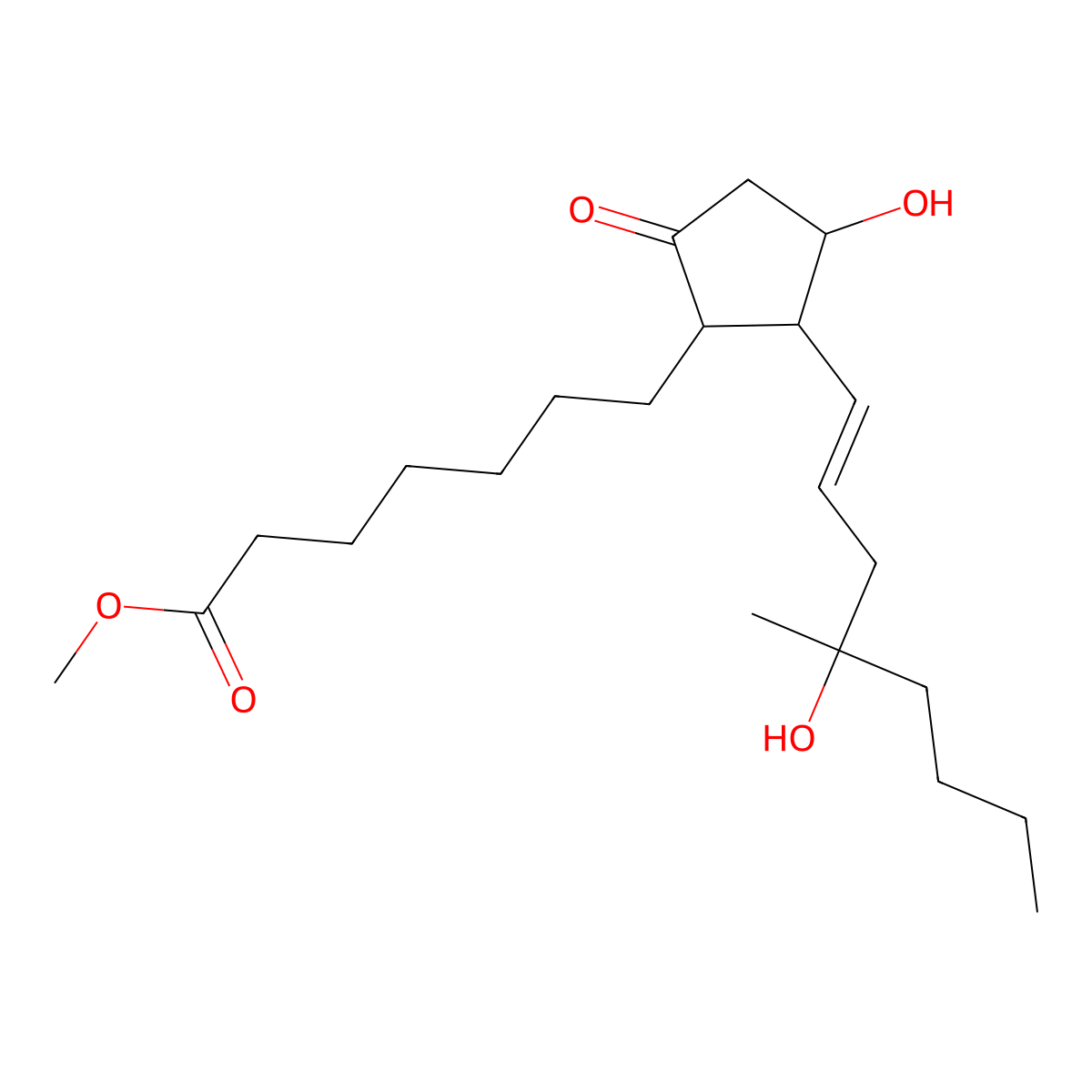 Misoprostol molecular structure, CAS 103601-27-0