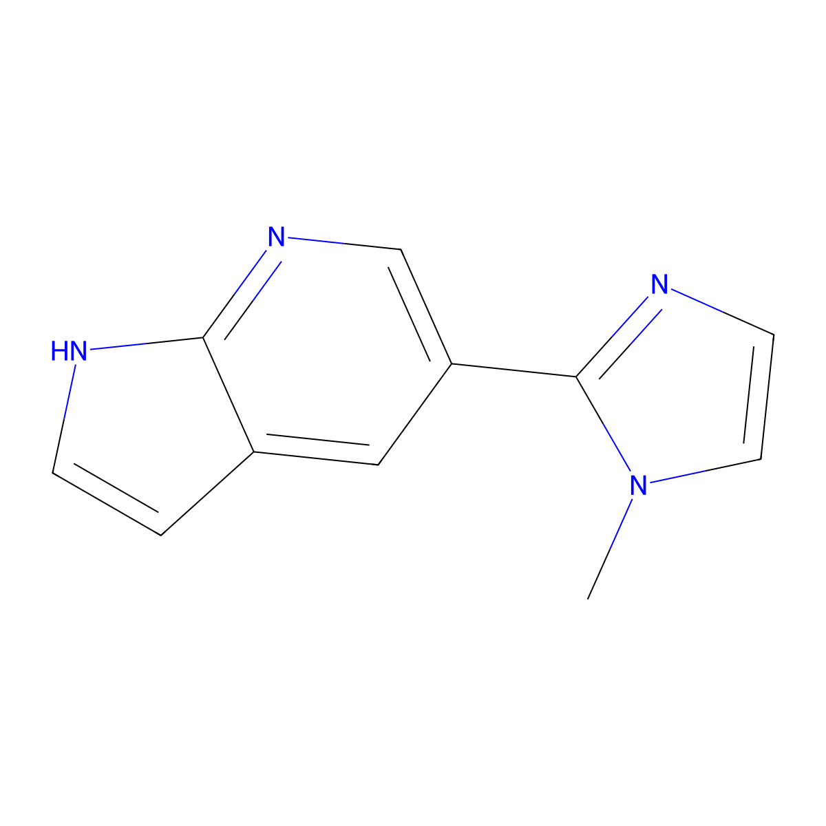 5-(1-Methyl-1h-imidazol-2-yl)-1h-pyrrolo[2,3-b]pyridine molecular structure, CAS 1036015-75-4