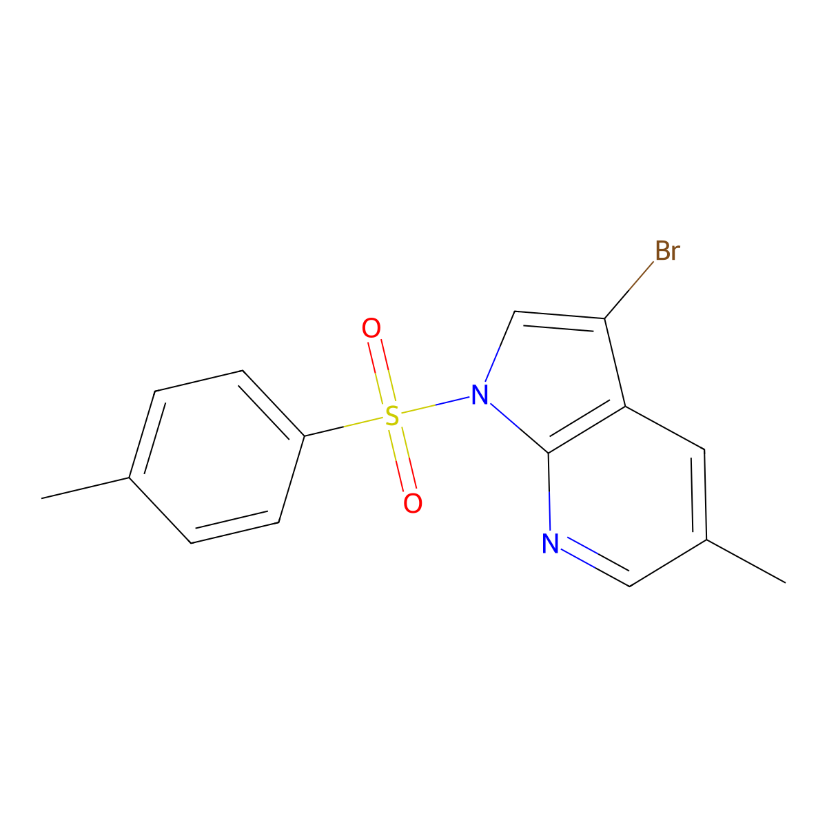 3-Bromo-5-methyl-1-tosyl-1h-pyrrolo[2,3-b]pyridine molecular structure, CAS 1036028-16-6