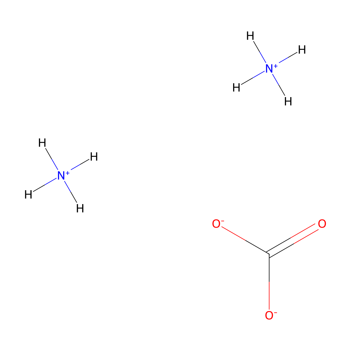 Ammonium Carbonate molecular structure, CAS 10361-29-2