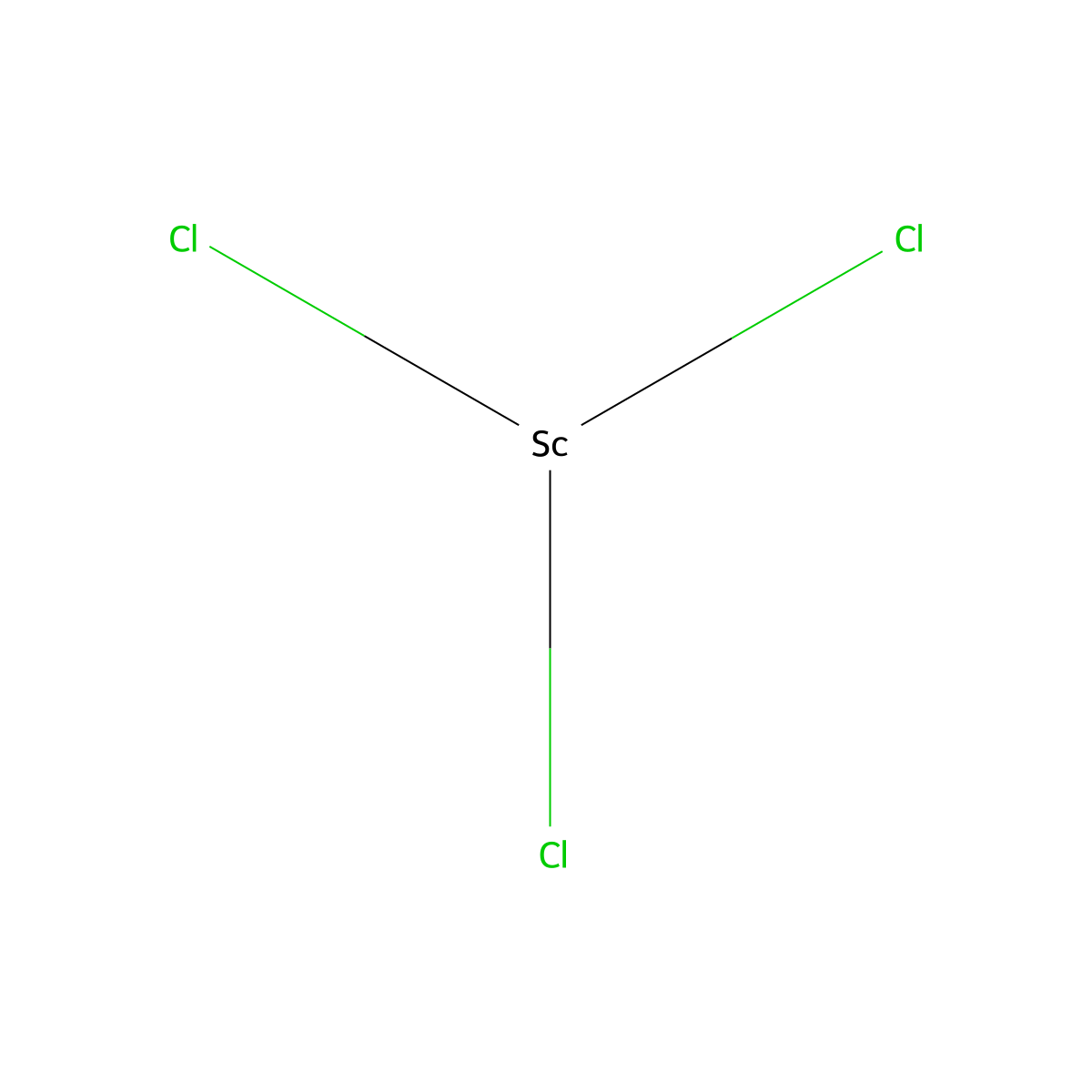 Scandium(III) chloride molecular structure, CAS 10361-84-9