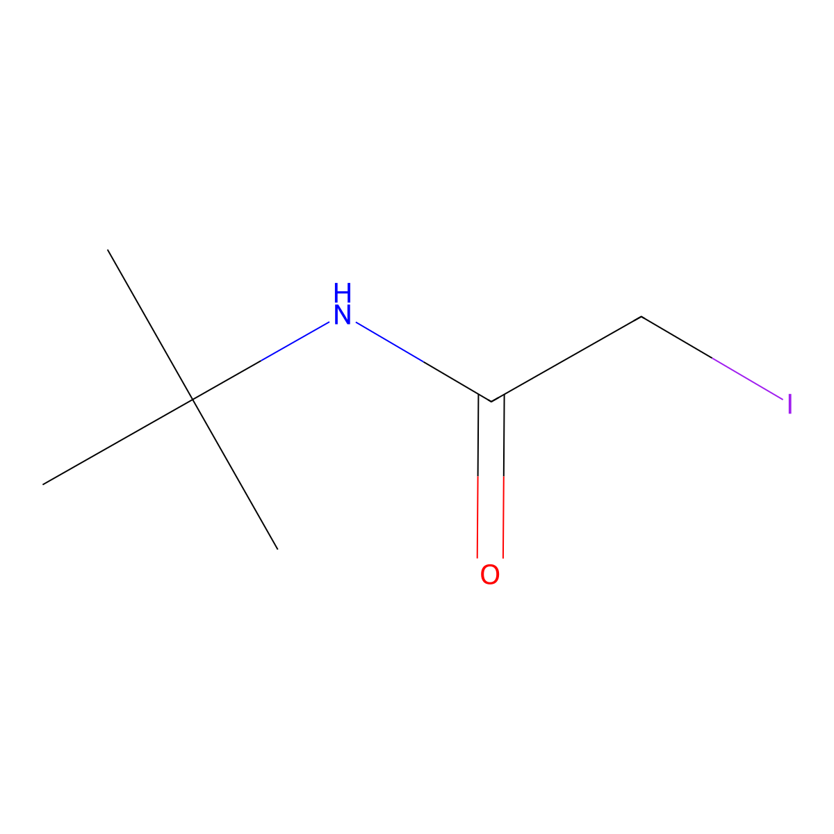 N-(Tert-butyl)-2-iodoacetamide molecular structure, CAS 103615-48-1