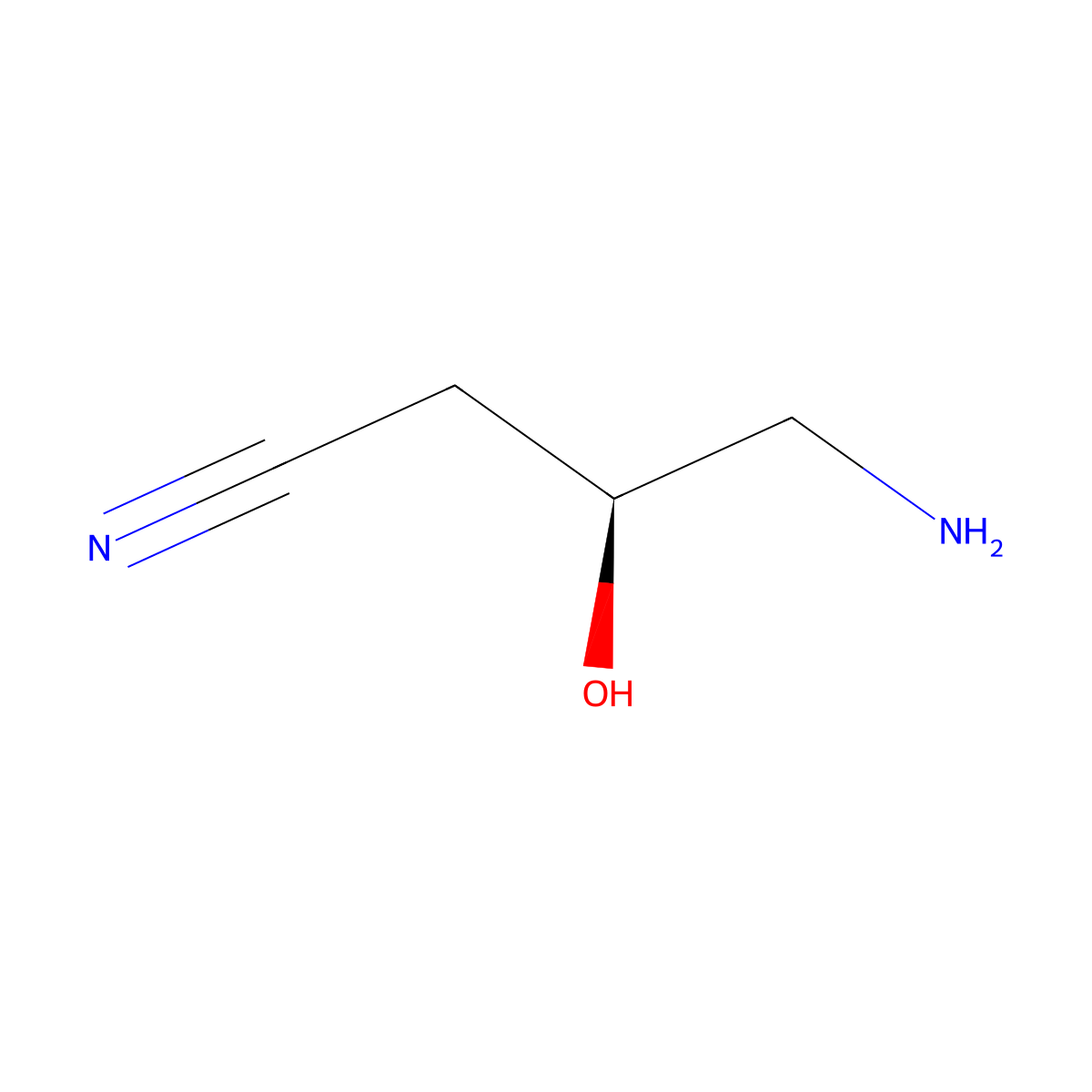 (3S)-4-amino-3-hydroxybutanenitrile molecular structure, CAS 103615-96-9