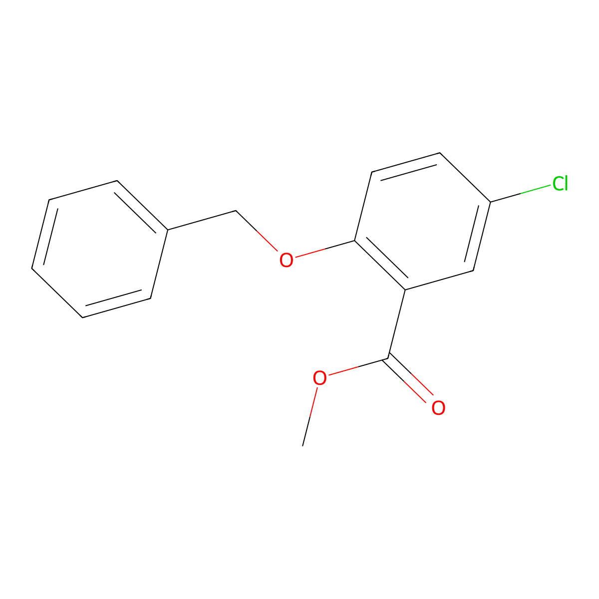 Methyl 2-(benzyloxy)-5-chlorobenzoate molecular structure, CAS 103620-87-7