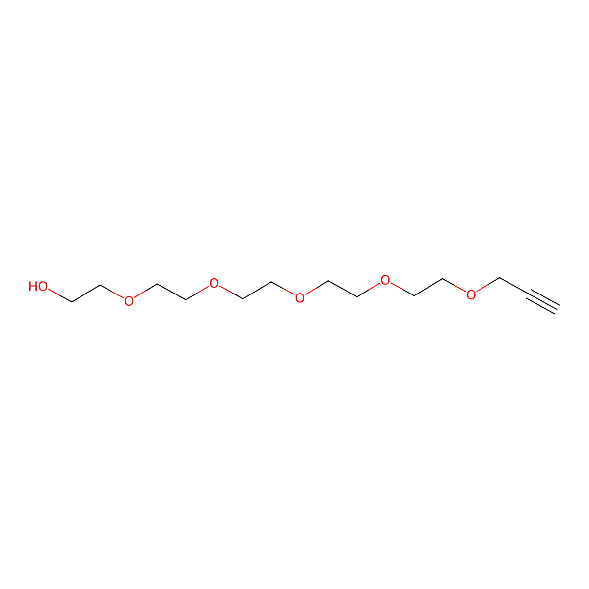 Propargyl-PEG6-alcohol molecular structure, CAS 1036204-60-0