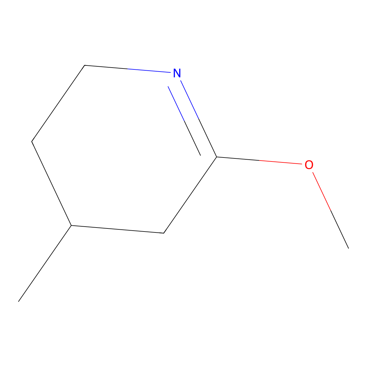 6-Methoxy-4-methyl-2,3,4,5-tetrahydropyridine molecular structure, CAS 103621-59-6