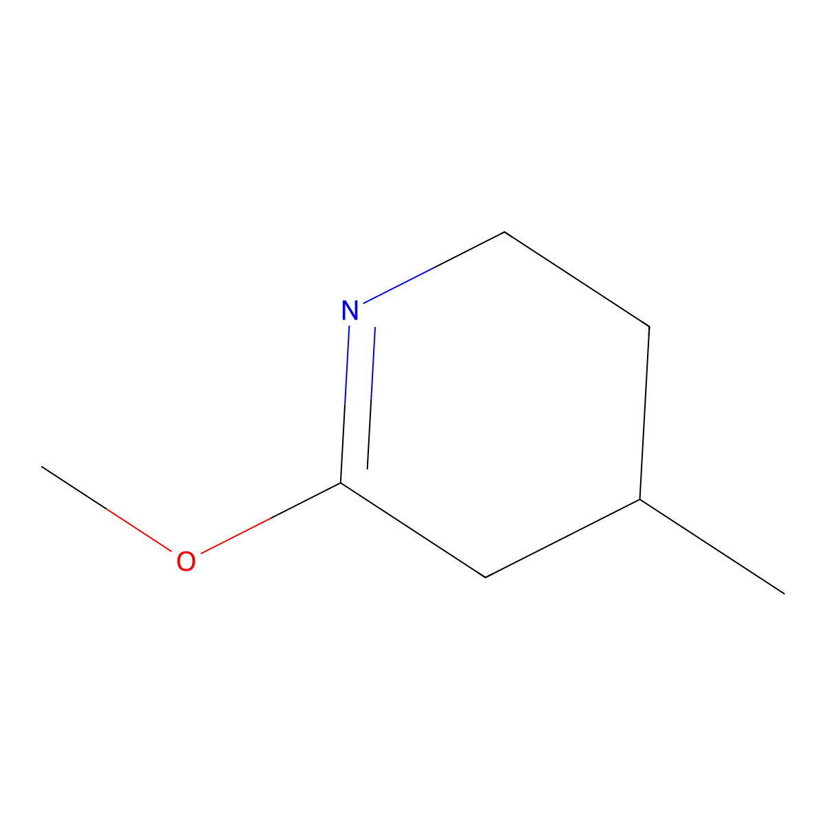 6-Methoxy-4-methyl-2,3,4,5-tetrahydropyridine molecular structure, CAS 103621-59-6