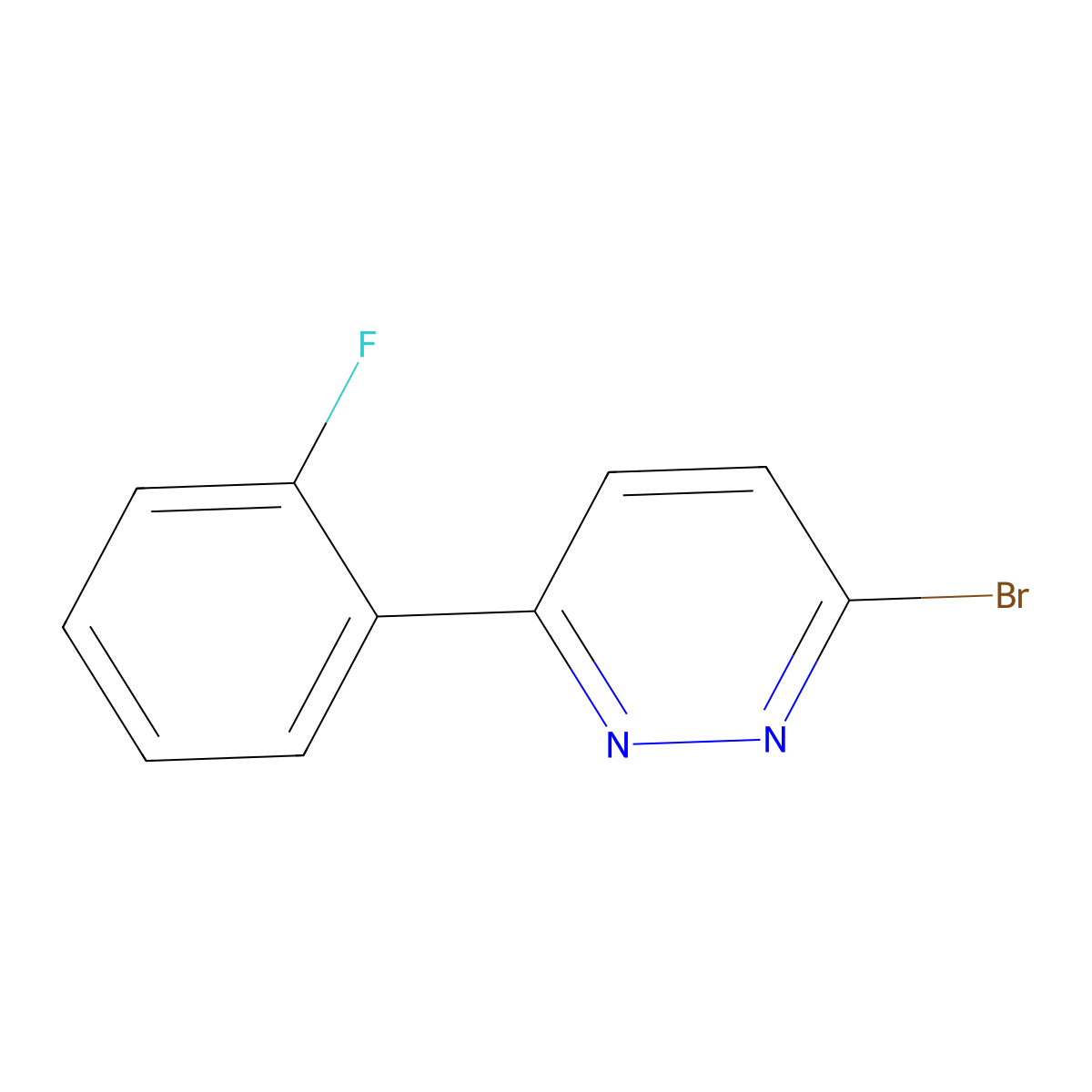 3-Bromo-6-(2-fluoro-phenyl)-pyridazine molecular structure, CAS 1036226-83-1