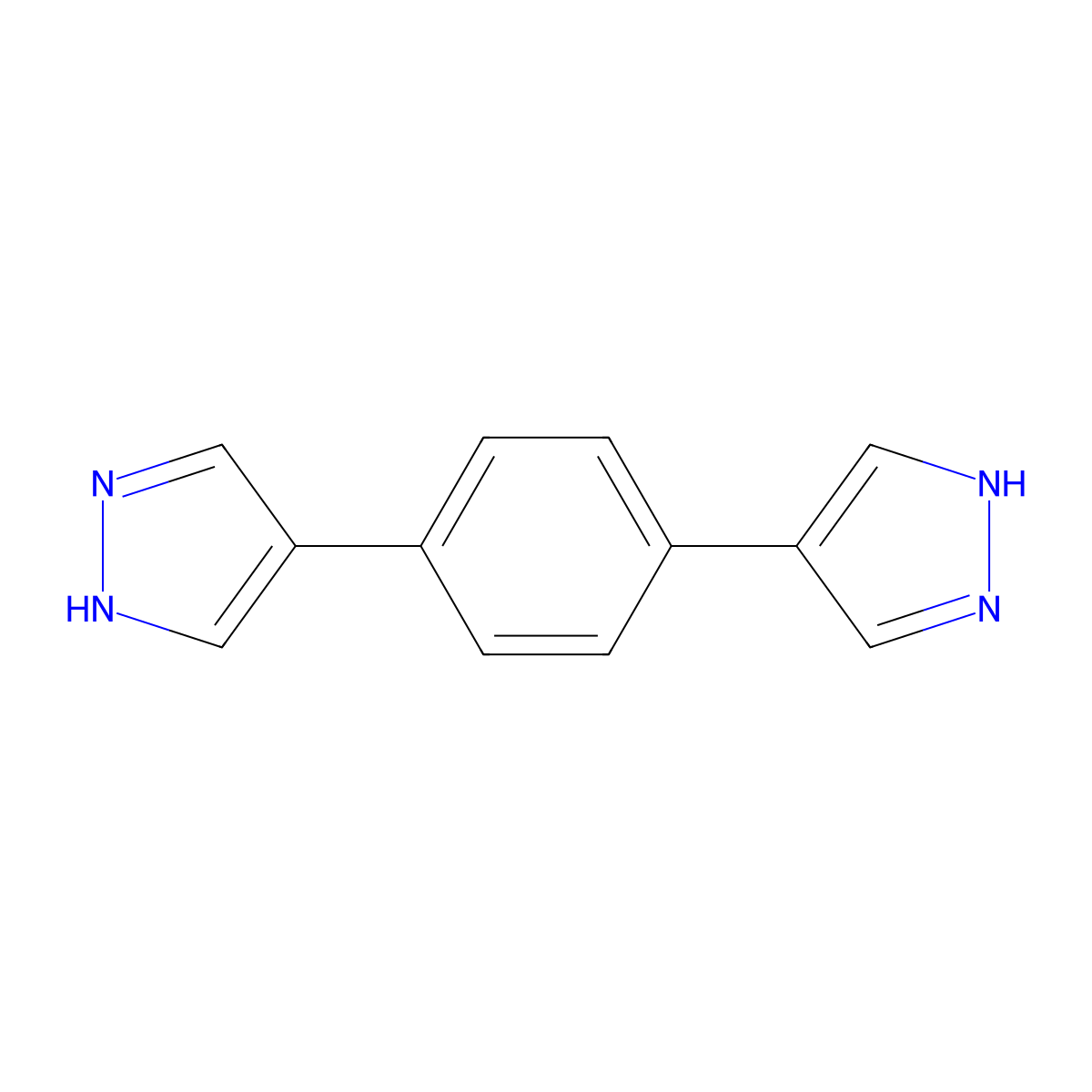 1,4-Di(4'-pyrazolyl)benzene molecular structure, CAS 1036248-62-0