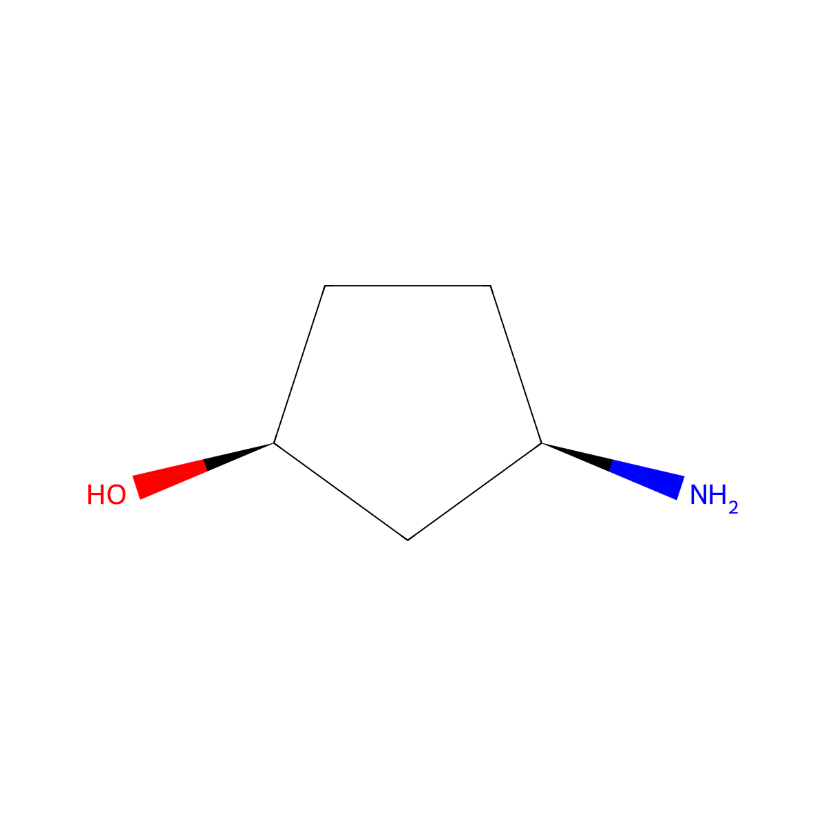 (1S,3R)-3-Aminocyclopentanol molecular structure, CAS 1036260-18-0