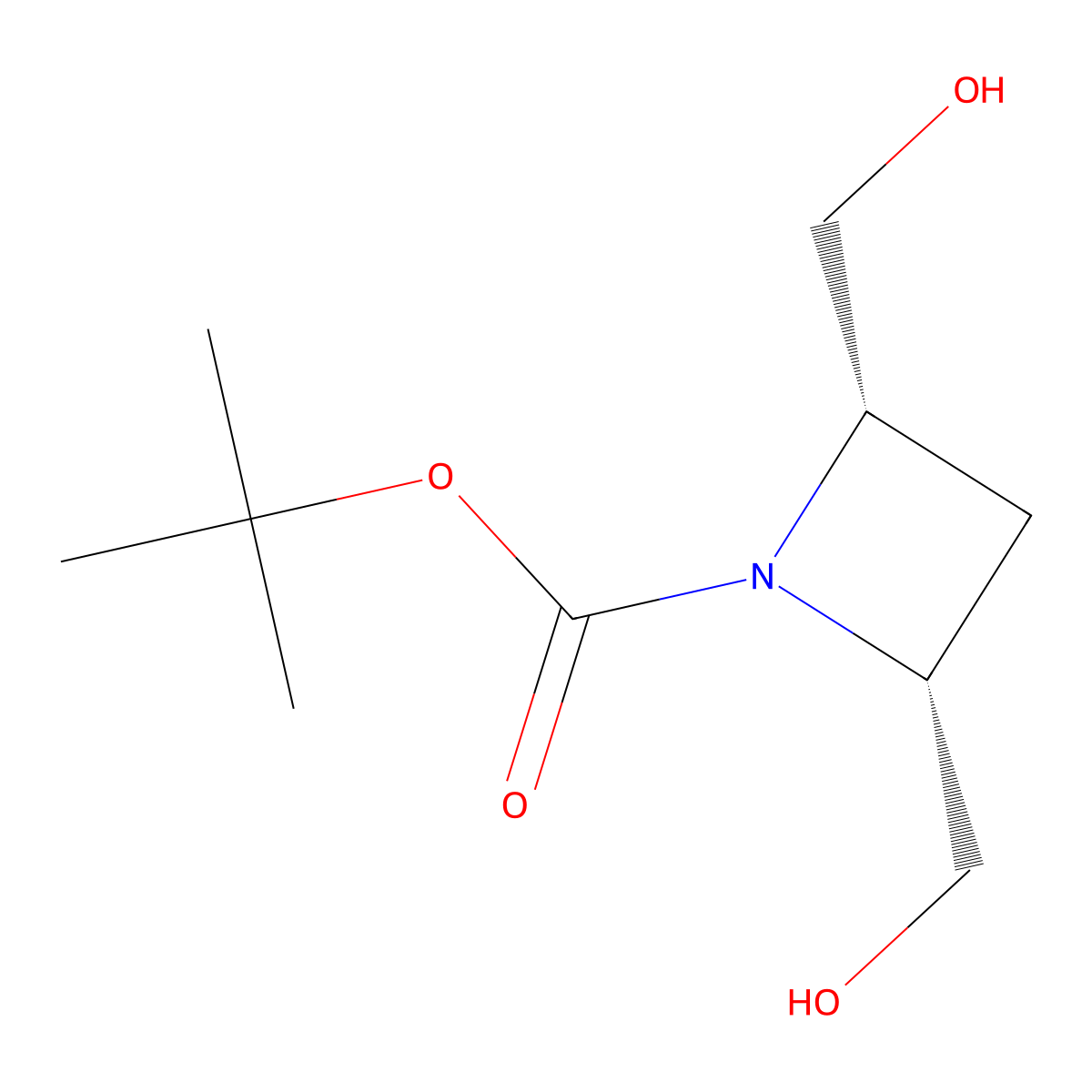 cis-tert-Butyl 2,4-bis(hydroxymethyl)azetidine-1-carboxylate molecular structure, CAS 1036262-52-8