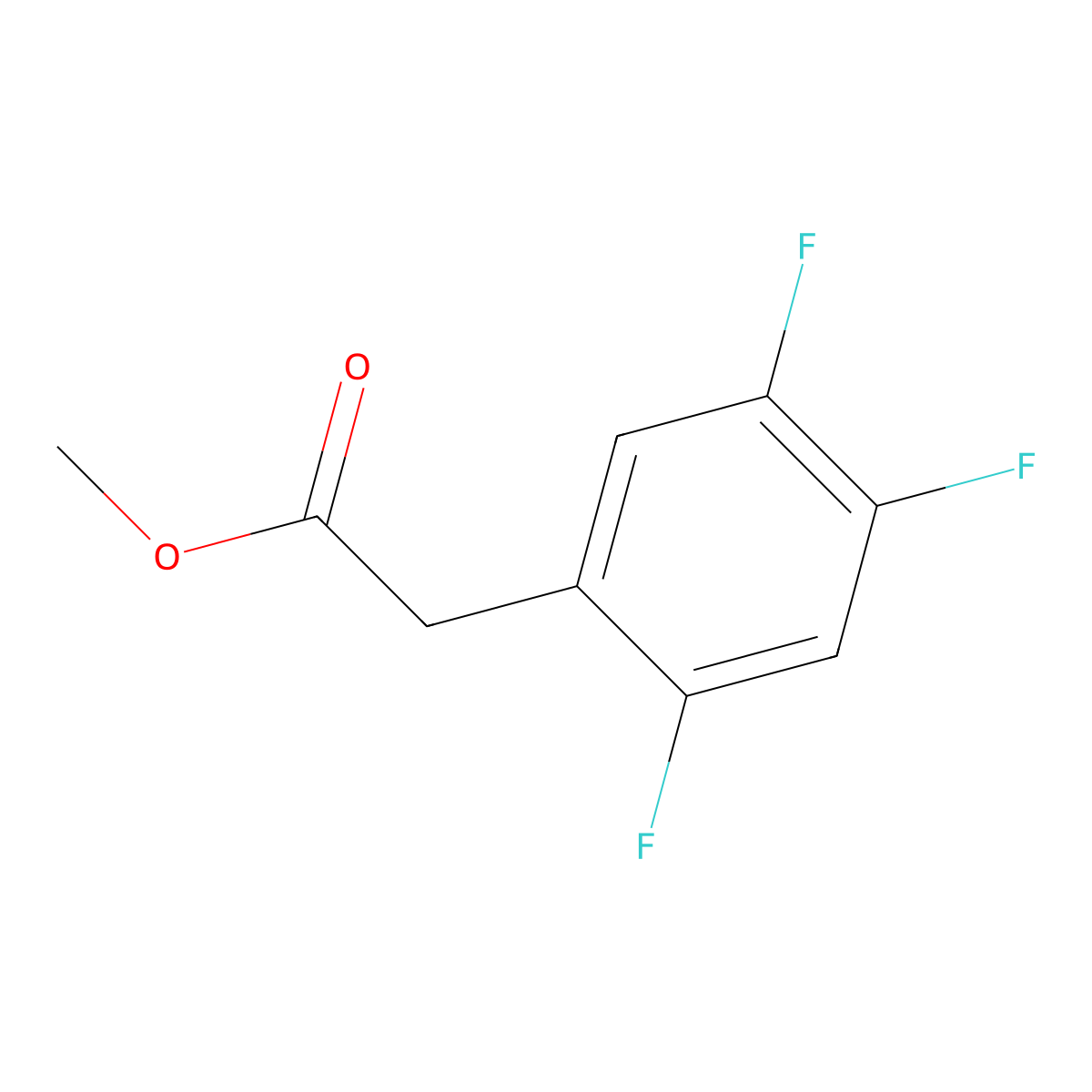 Methyl 2-(2,4,5-trifluorophenyl)acetate molecular structure, CAS 1036273-20-7