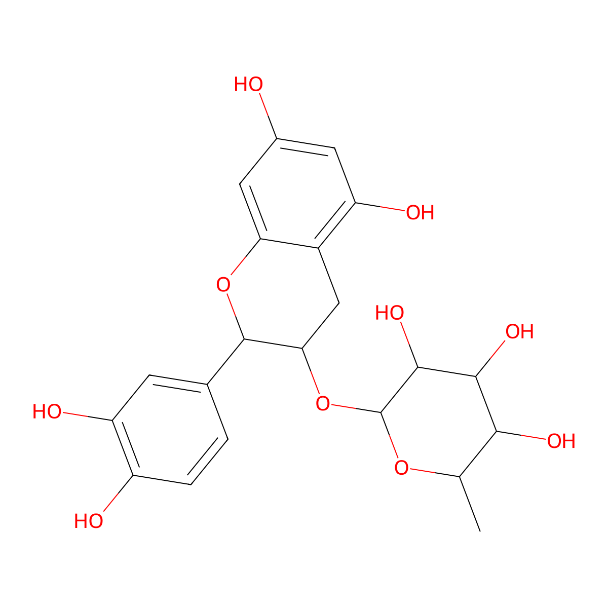 Catechin 3-rhamnoside molecular structure, CAS 103630-03-1