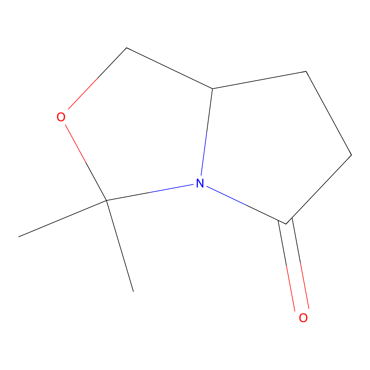 3H,5H-Pyrrolo[1,2-c]oxazol-5-one, tetrahydro-3,3-dimethyl-, (R)- molecular structure, CAS 103630-36-0