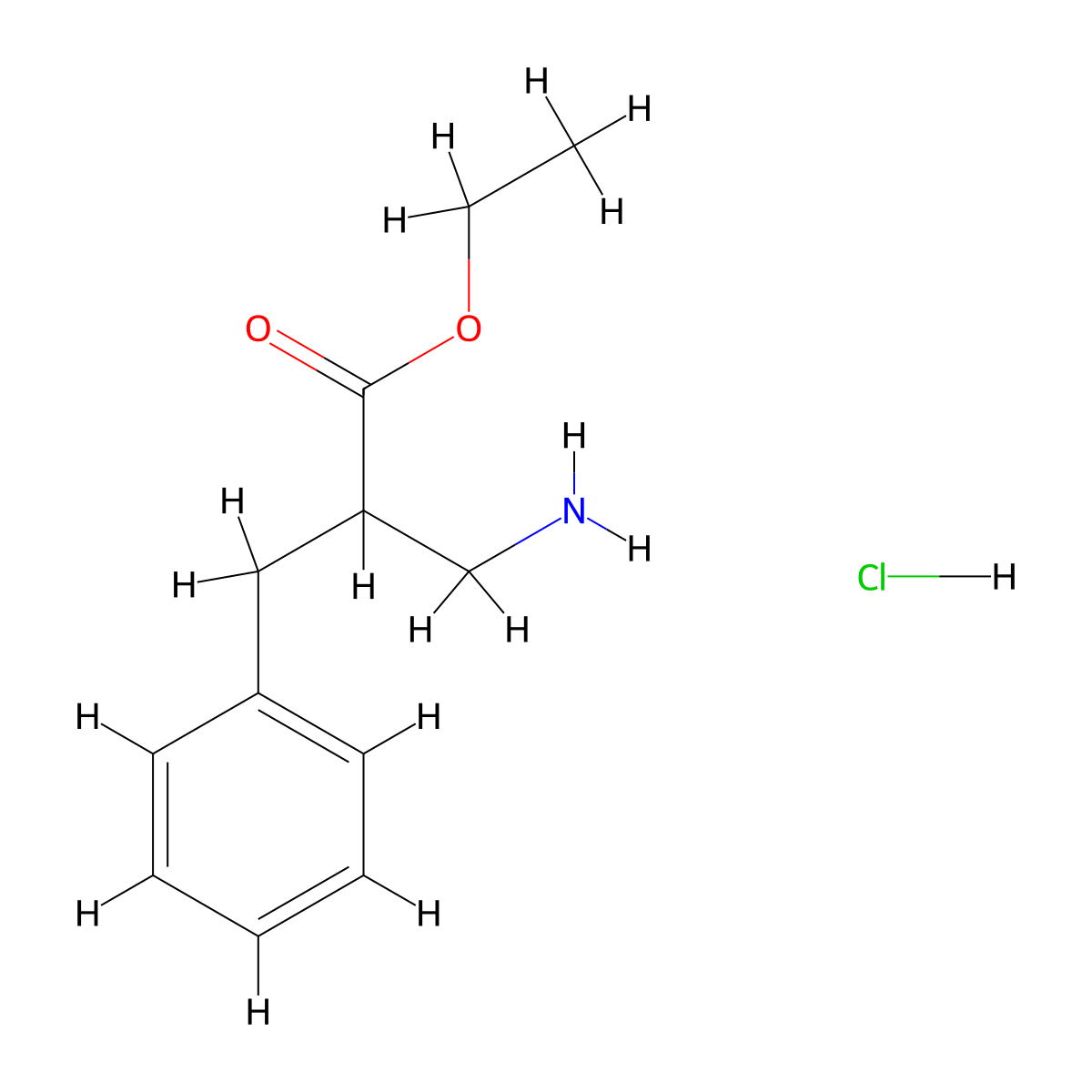 Ethyl 3-amino-2-benzylpropanoate hydrochloride molecular structure, CAS 103632-70-8