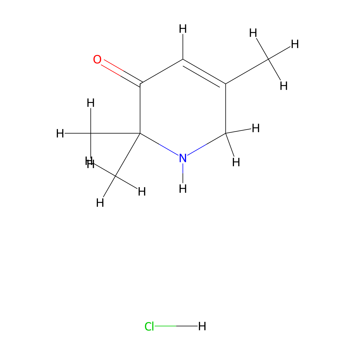 3,6,6-Trimethyl-1,2-dihydropyridin-5-one;hydrochloride molecular structure, CAS 103634-55-5