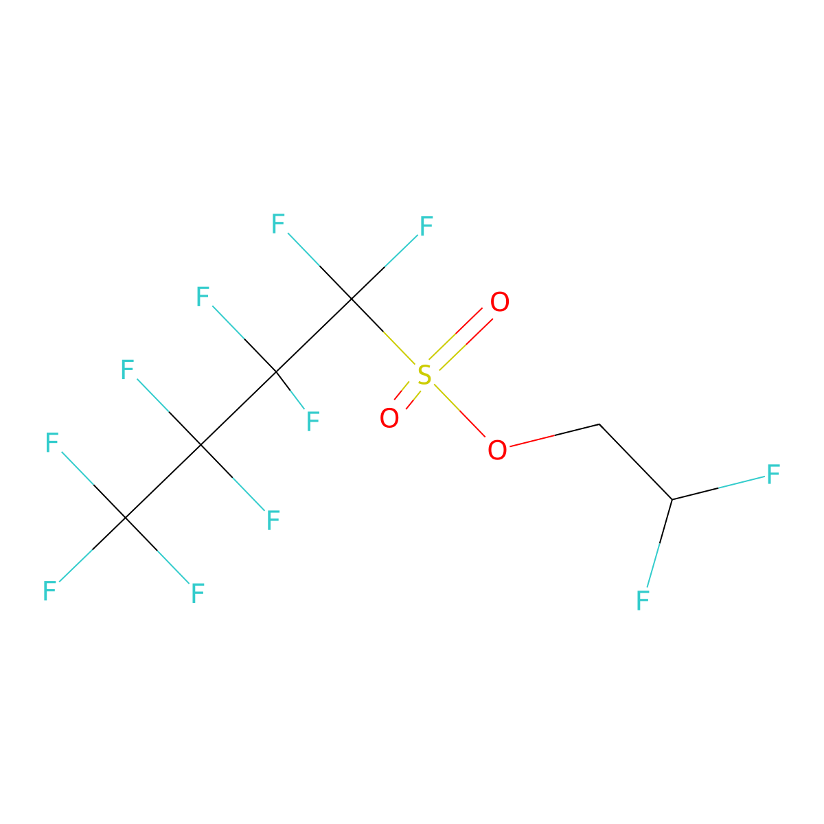 2,2-Difluoroethyl nonafluorobutane-1-sulfonate molecular structure, CAS 1036375-28-6