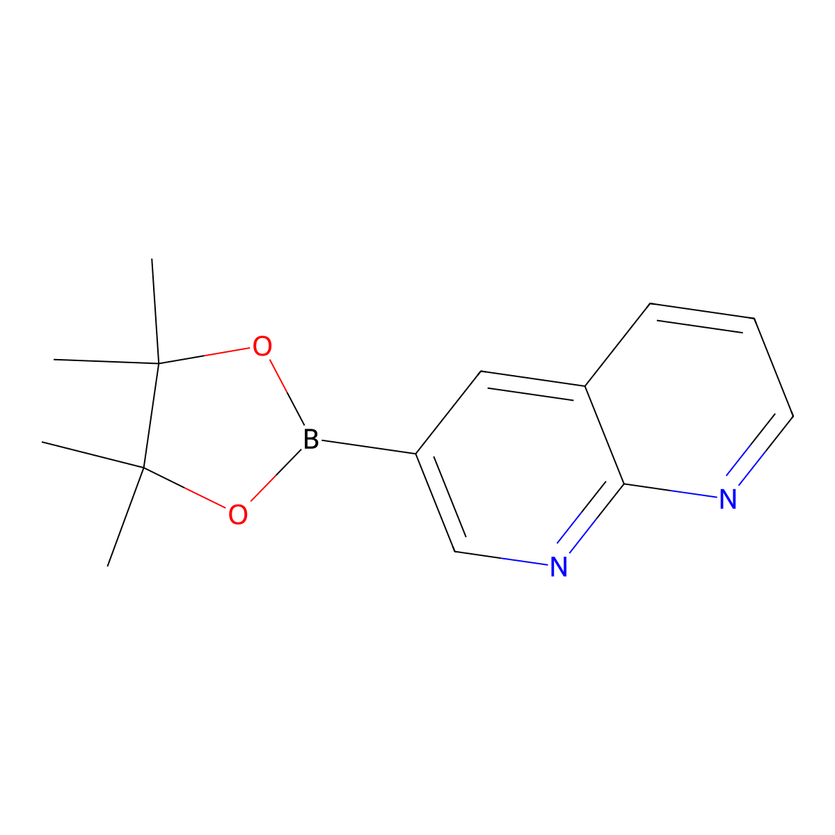 3-(4,4,5,5-Tetramethyl-1,3,2-dioxaborolan-2-YL)-1,8-naphthyridine molecular structure, CAS 1036379-05-1