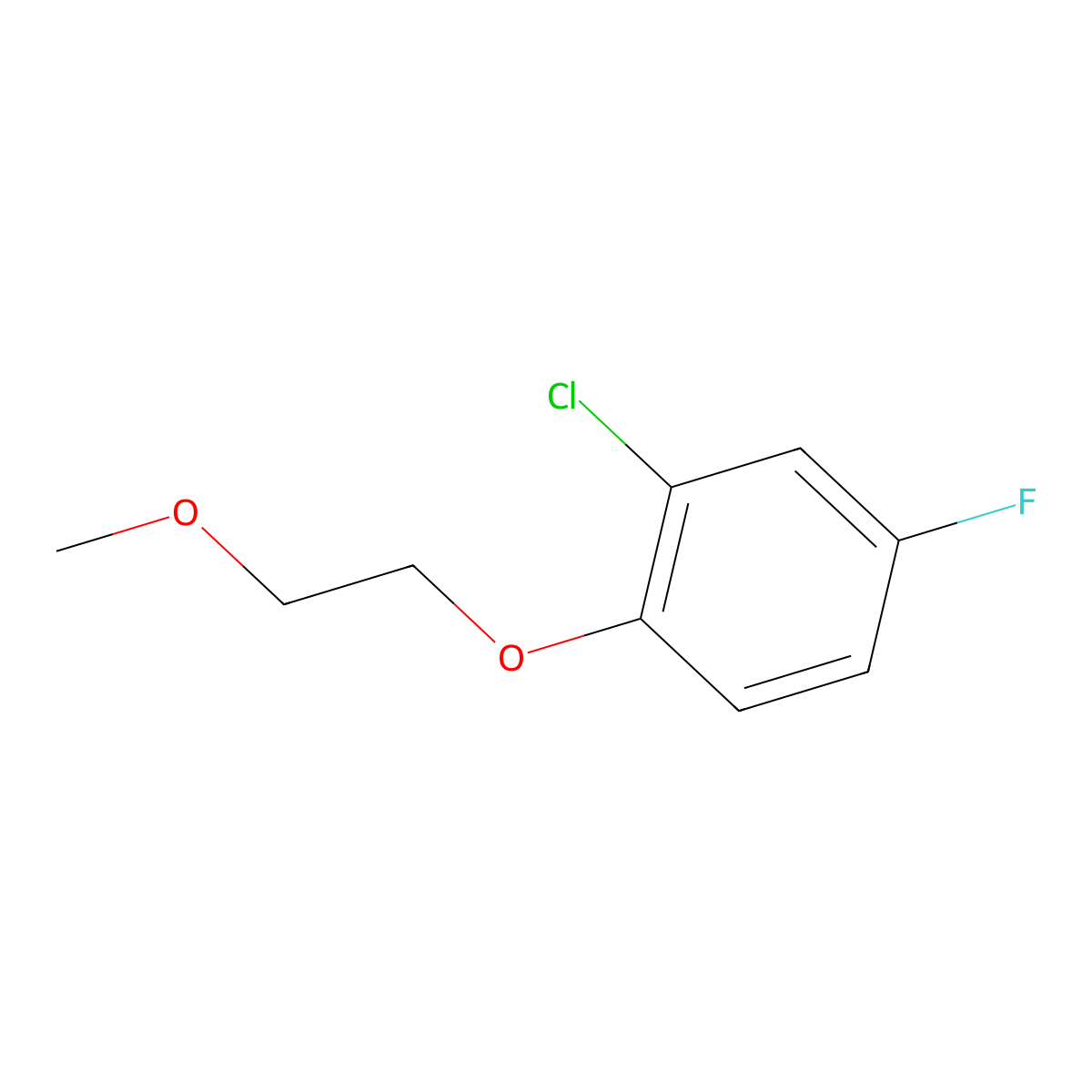 2-Chloro-4-fluoro-1-(2-methoxyethoxy)benzene molecular structure, CAS 1036383-28-4