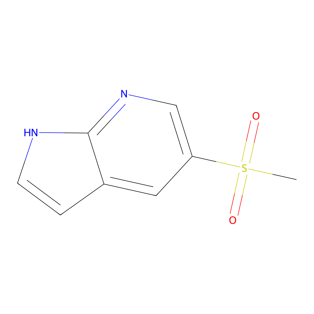 5-(Methylsulfonyl)-7-azaindole molecular structure, CAS 1036383-51-3