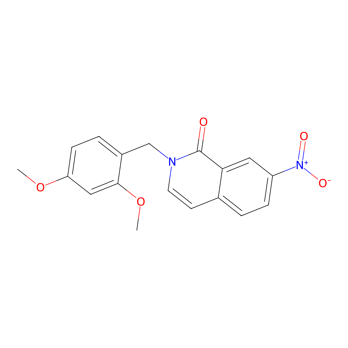 2-(2,4-Dimethoxybenzyl)-7-nitroisoquinolin-1(2h)-one molecular structure, CAS 1036388-65-4