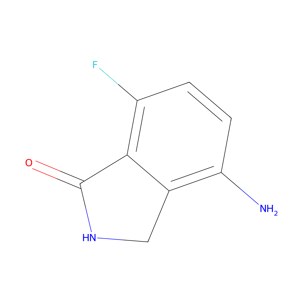 4-Amino-7-fluoroisoindolin-1-one molecular structure, CAS 1036388-91-6