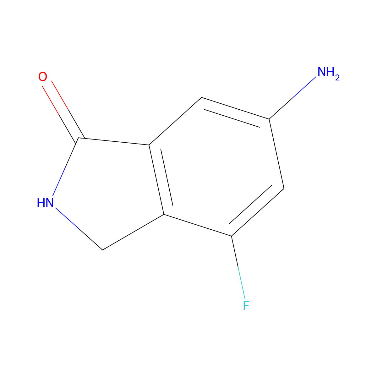 6-Amino-4-fluoroisoindolin-1-one molecular structure, CAS 1036389-09-9