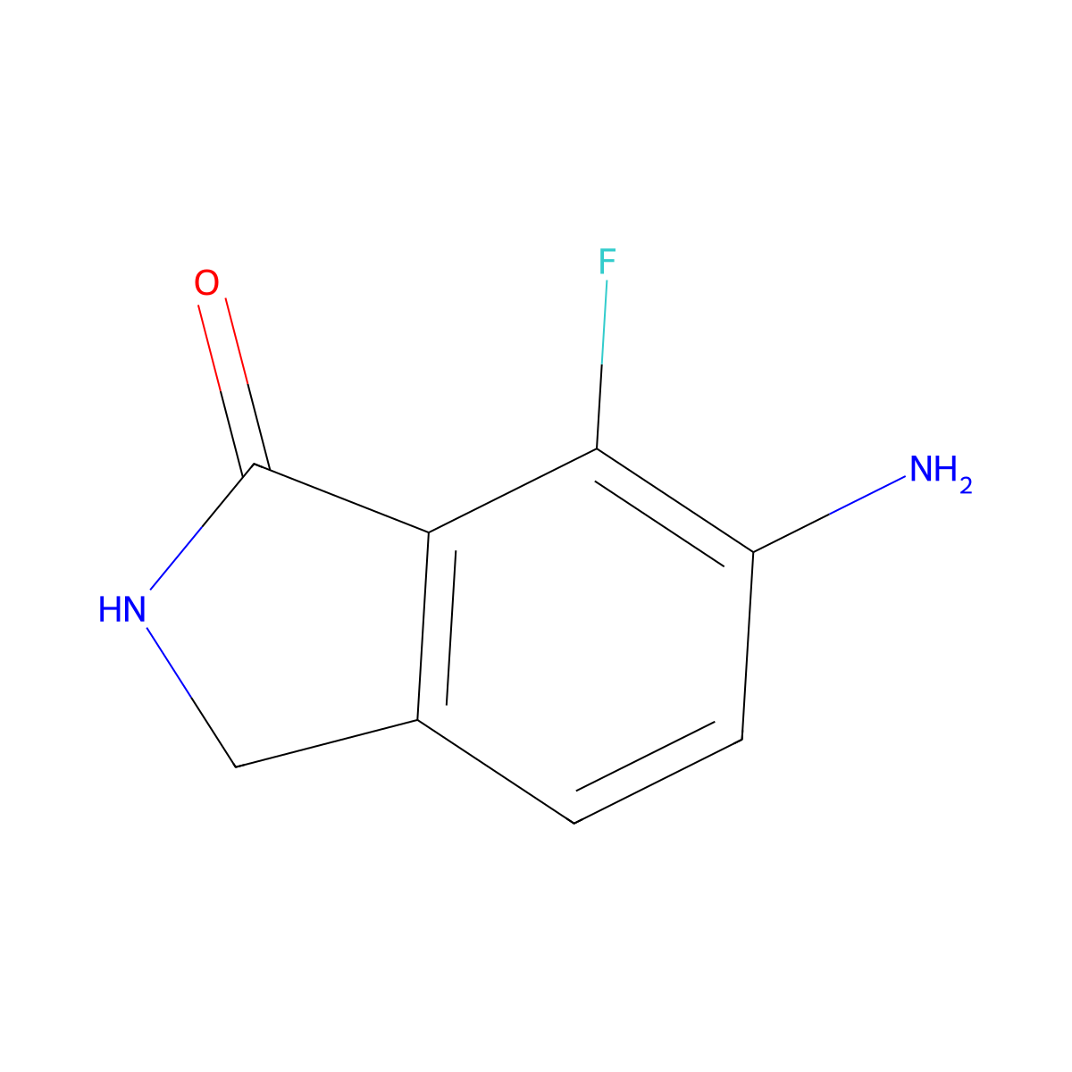 6-Amino-7-fluoroisoindolin-1-one molecular structure, CAS 1036389-20-4