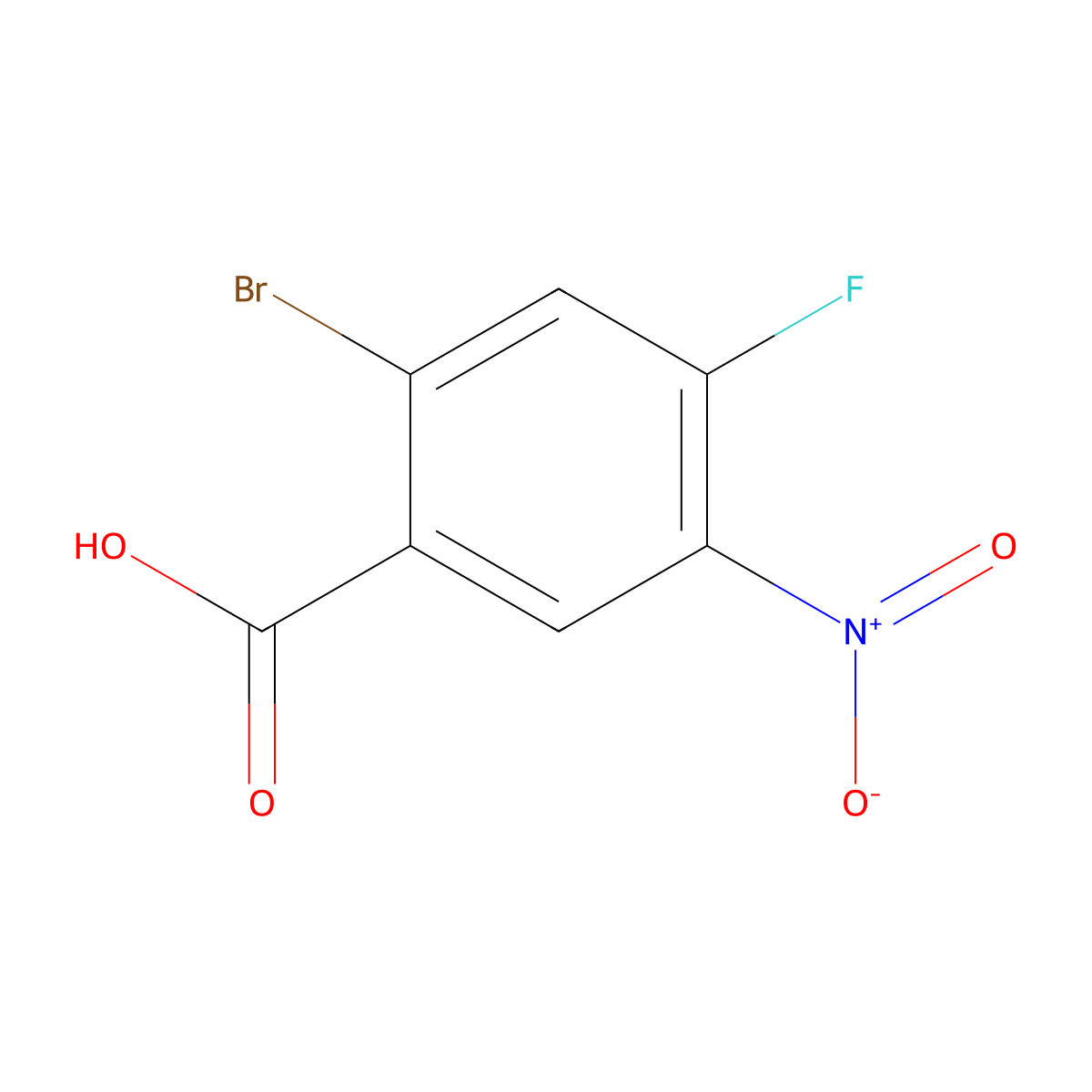 2-Bromo-4-fluoro-5-nitrobenzoic acid molecular structure, CAS 1036389-83-9