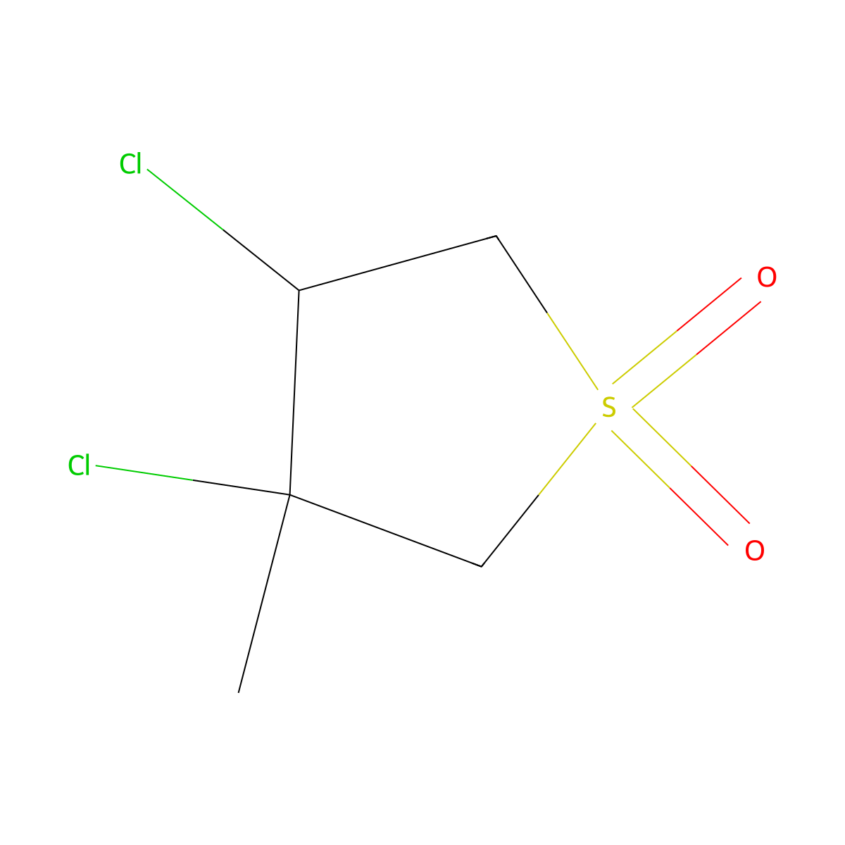 3,4-Dichloro-3-methyl-tetrahydro-thiophene 1,1-dioxide molecular structure, CAS 103639-71-0