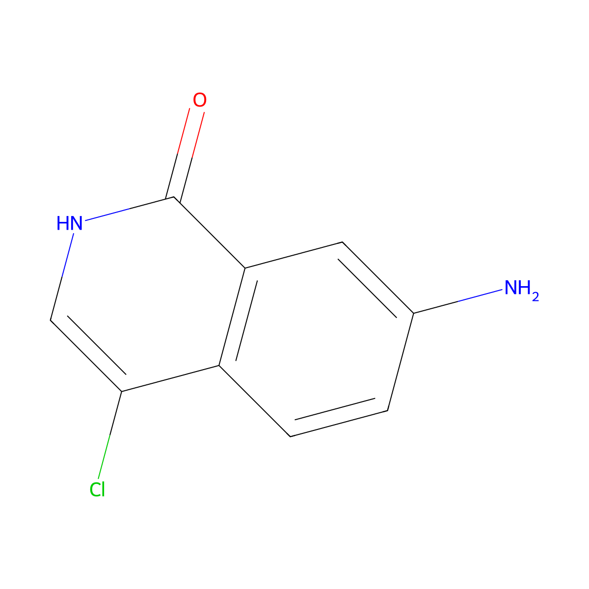 7-Amino-4-chloro-1(2H)-isoquinolinone molecular structure, CAS 1036390-32-5