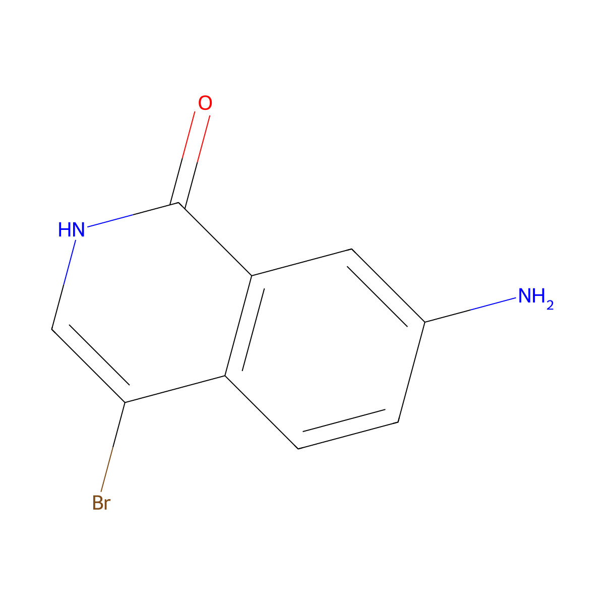 7-Amino-4-bromoisoquinolin-1(2H)-one molecular structure, CAS 1036390-38-1
