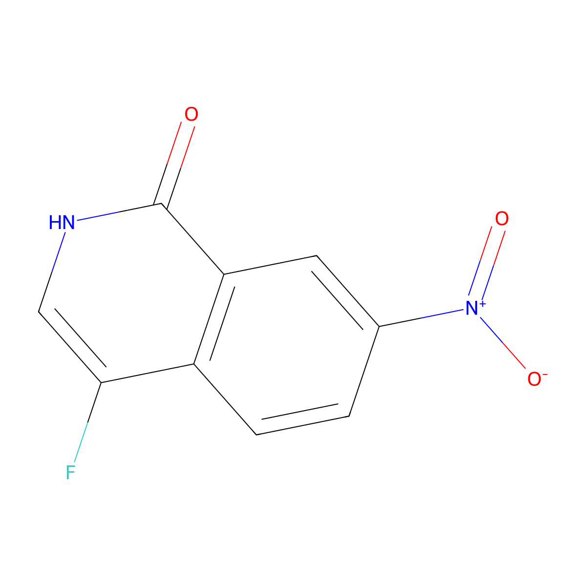 4-Fluoro-7-nitro-1,2-dihydroisoquinolin-1-one molecular structure, CAS 1036390-56-3