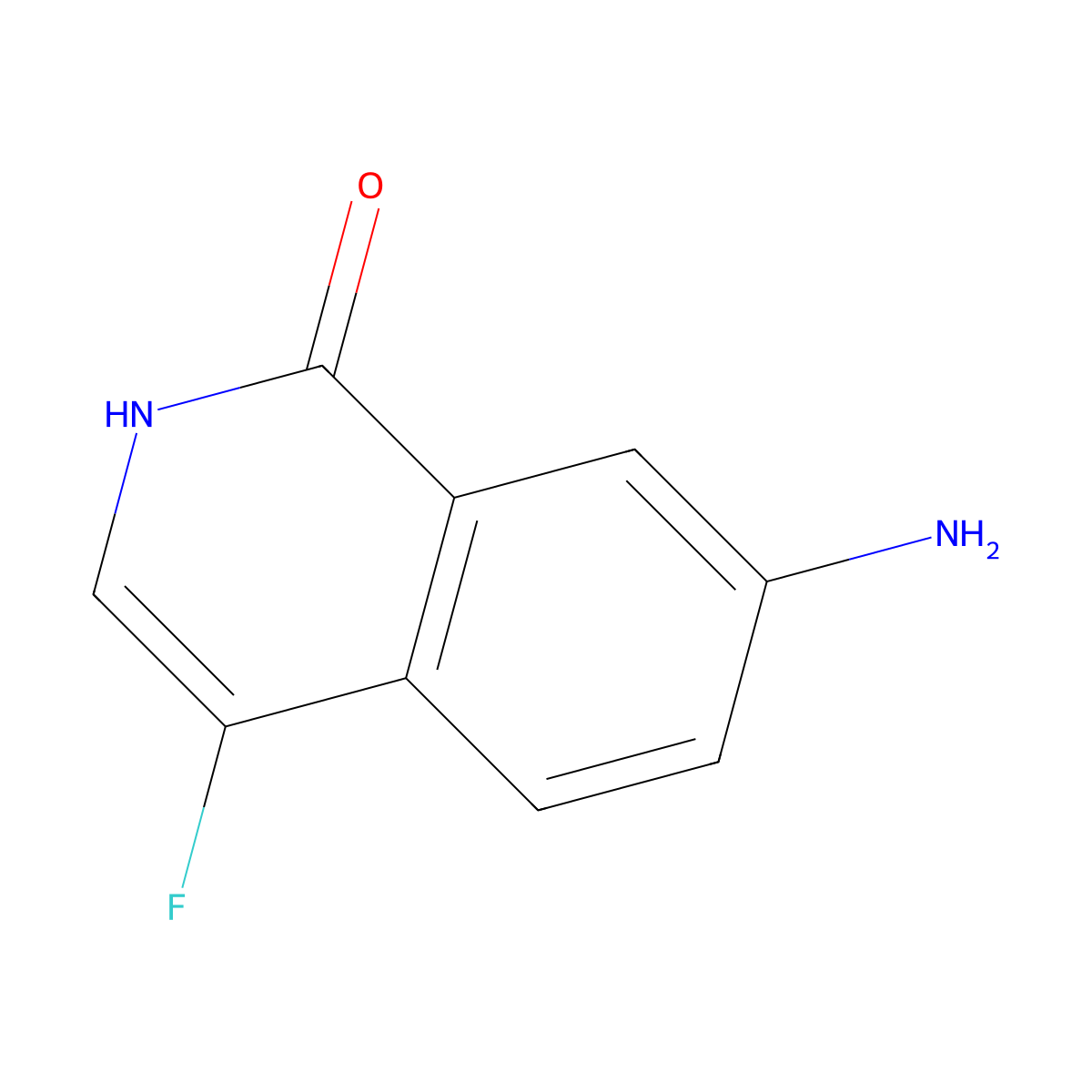 7-Amino-4-fluoro-1(2H)-isoquinolinone molecular structure, CAS 1036390-58-5