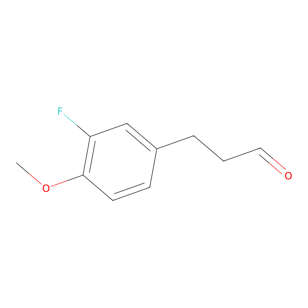 3-(3-Fluoro-4-methoxyphenyl)propanal molecular structure, CAS 1036396-31-2