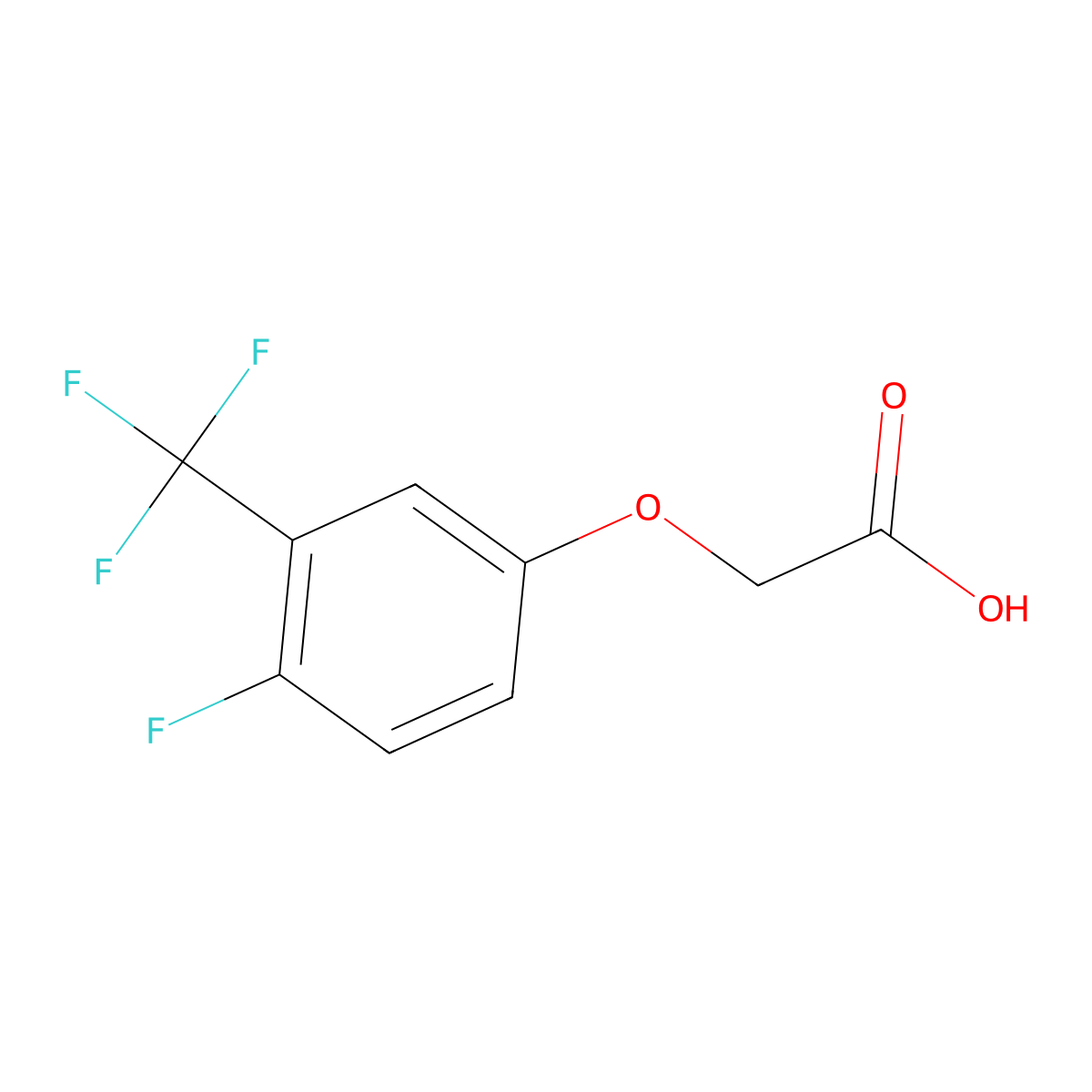 2-[4-Fluoro-3-(trifluoromethyl)phenoxy]acetic acid molecular structure, CAS 1036396-59-4