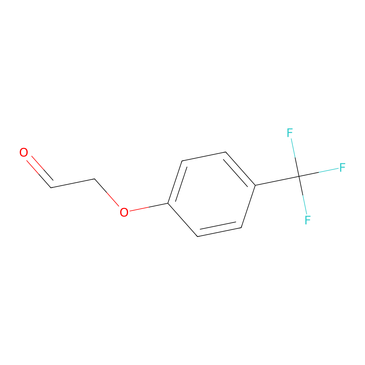 (4-Trifluoromethyl-phenoxy)-acetaldehyde molecular structure, CAS 1036396-64-1