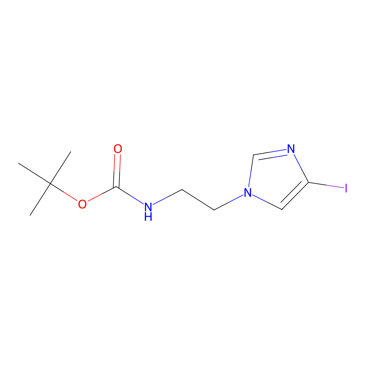 [2-(4-Iodo-imidazol-1-yl)ethyl]carbamic acid tert-butyl ester molecular structure, CAS 1036397-10-0