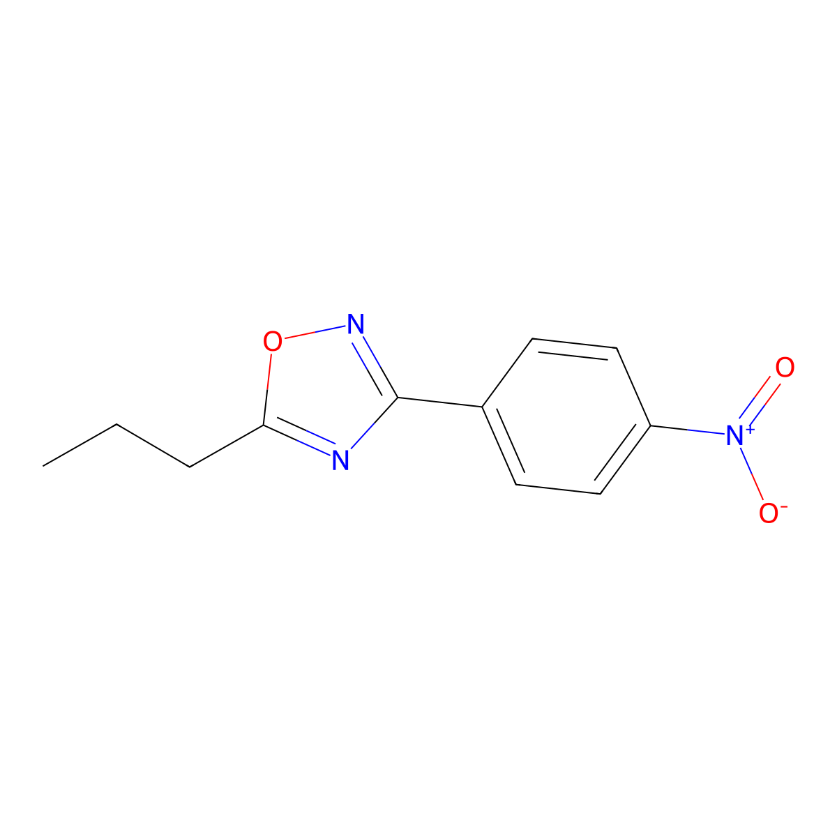 3-(4-Nitrophenyl)-5-propyl-1,2,4-oxadiazole molecular structure, CAS 10364-67-7