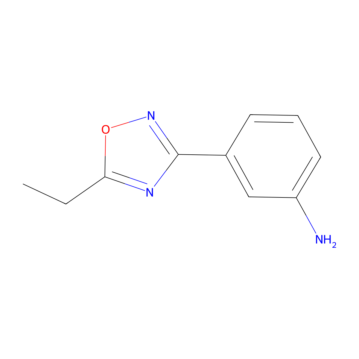 3-(5-Ethyl-1,2,4-oxadiazol-3-yl)aniline molecular structure, CAS 10364-74-6