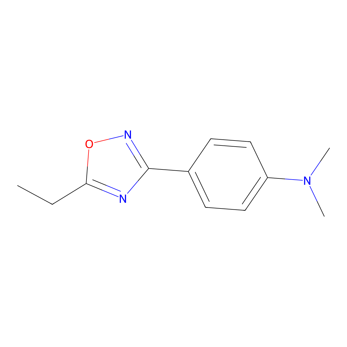 4-(5-Ethyl-1,2,4-oxadiazol-3-yl)-N,N-dimethylaniline molecular structure, CAS 10364-77-9