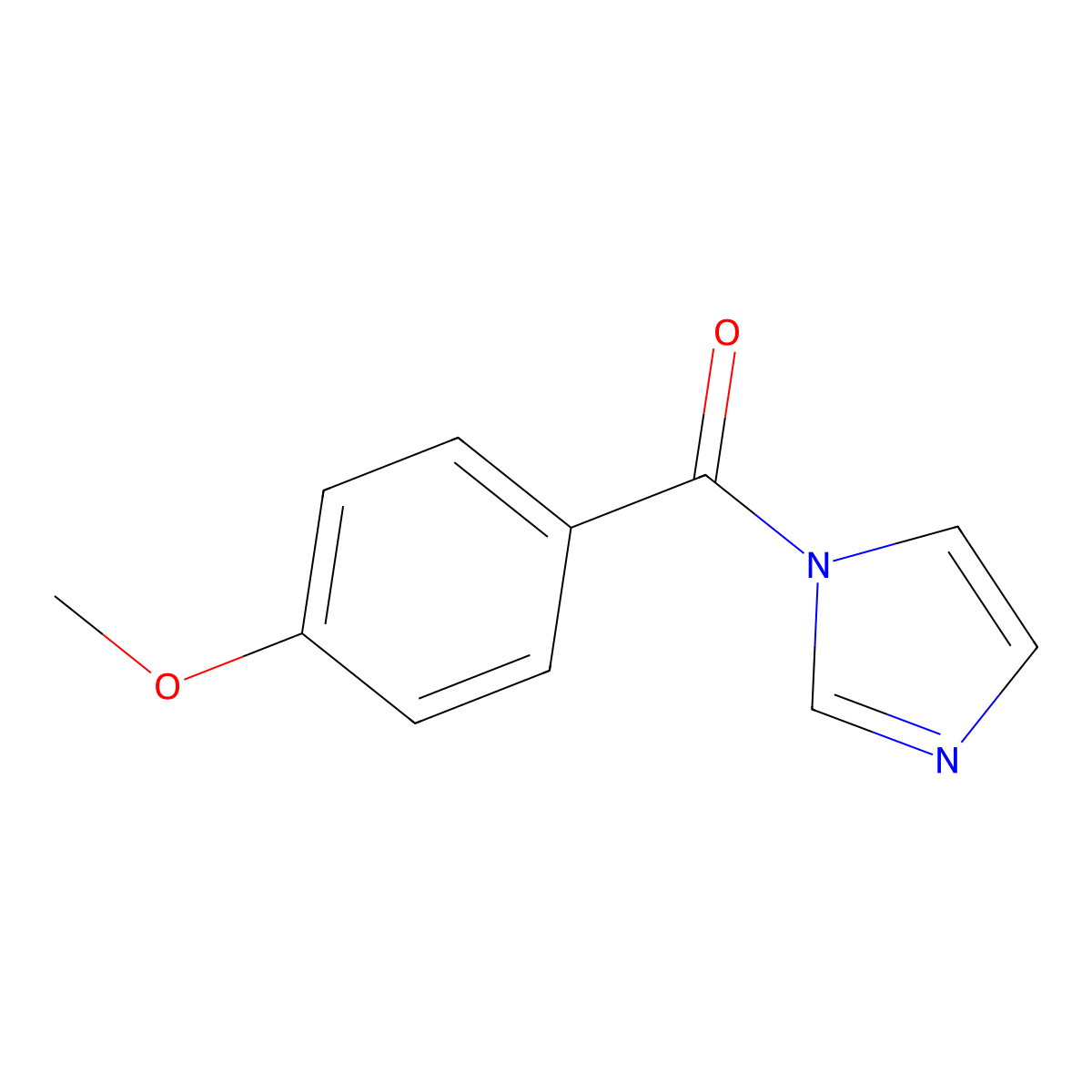 1-Imidazolyl(4-methoxyphenyl)methanone molecular structure, CAS 10364-93-9