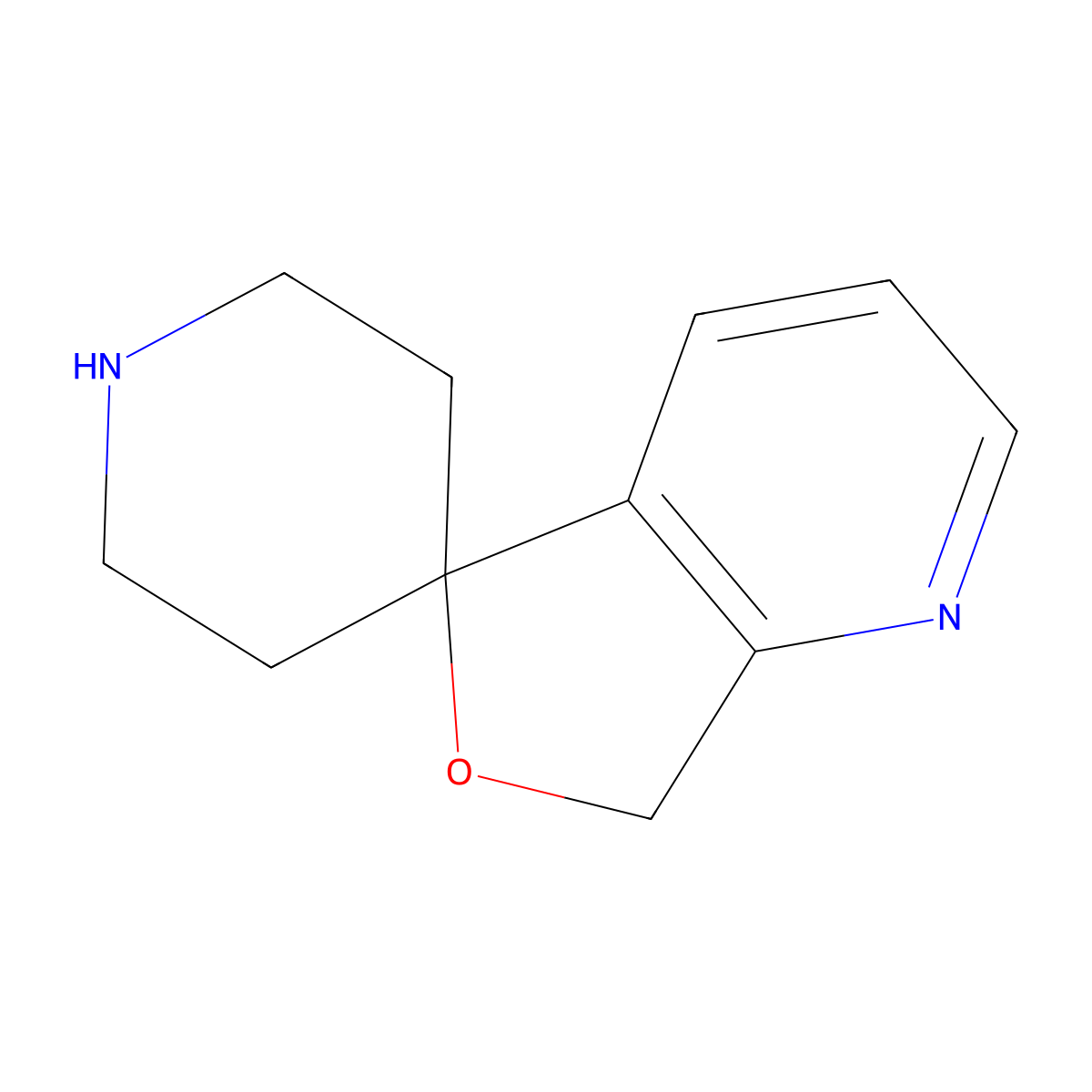 7H-Spiro[furo[3,4-b]pyridine-5,4'-piperidine] molecular structure, CAS 1036408-86-2