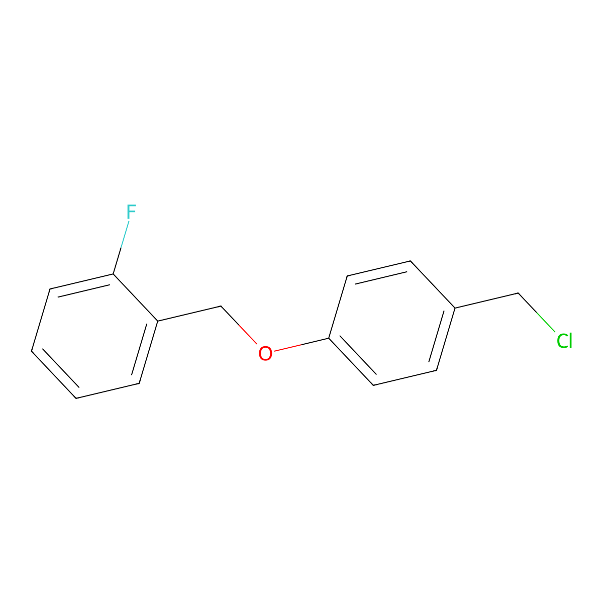 1-{[4-(Chloromethyl)phenoxy]methyl}-2-fluorobenzene molecular structure, CAS 1036435-64-9